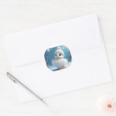 Magnetkreis mit Ente Runder Aufkleber (Umschlag)