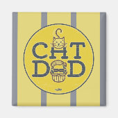 Magnetnachricht "Cat Vater" Magnet (Vorne)