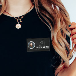 Magnetname-Tag mit Firmenlogo Mitarbeiter-Foto Namenschild