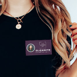 Magnetname-Tag mit Firmenlogo Mitarbeiter-Foto Namenschild