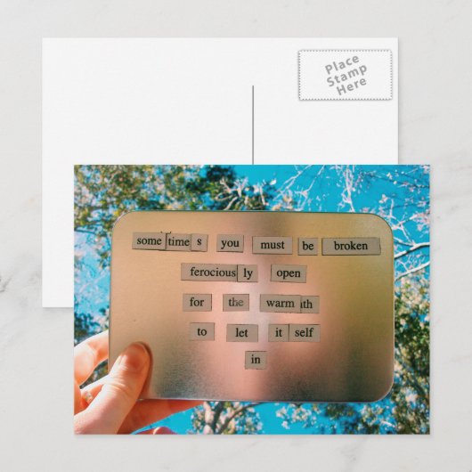 Magnetpoetik Postkarte (Vorne/Hinten)