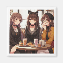 Magnets ANIME Girls Café Bonding Magnet