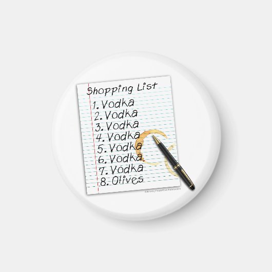 MAGNETS - VODKA-EINKAUFSLISTE MAGNET (Vorne)