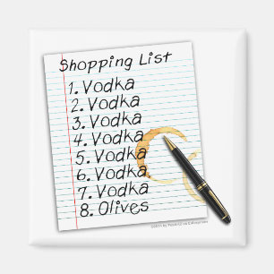 MAGNETS - VODKA-EINKAUFSLISTE MAGNET