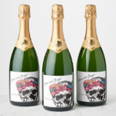 Magnetschädelweinetikett Schaumweinetikett (Flaschen)