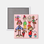 Magnettiere Cartoon Magnet (Vorderseite/Rückseite)