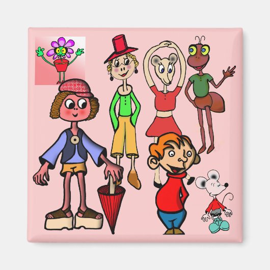 Magnettiere Cartoon Magnet (Vorne)