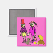 Magnetvögel-Cartoon Magnet (Vorderseite/Rückseite)