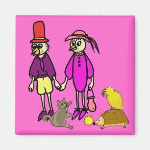 Magnetvögel-Cartoon Magnet
