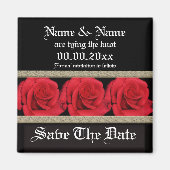 Magnetvorlage - anpassbare rote Rosen Magnet (Vorne)