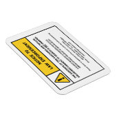 Magnetzeichen "Keine Suche ohne Garantie" (für CA) Magnet (Rechte Seite)