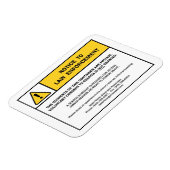 Magnetzeichen "Keine Suche ohne Garantie" (für CA) Magnet (Linke Seite)