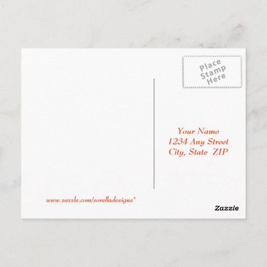 "Magnifica" Honeysuckle Postkarte (Rückseite)