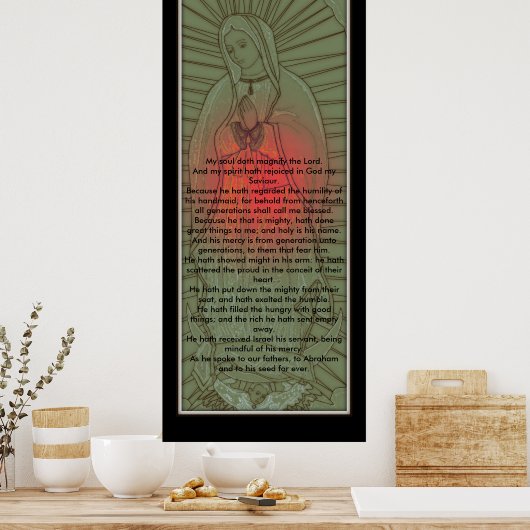 Magnificat der gesegneten Jungfrau Mary Poster (Küche)