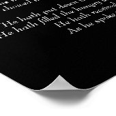 Magnificat der gesegneten Jungfrau Poster (Ecke)