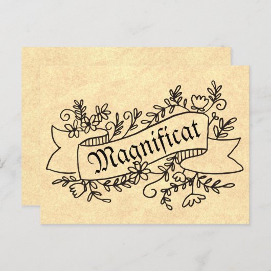 Magnificat Jungfrau Mary Hymn Lob Postkarte (Vorne/Hinten)