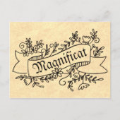 Magnificat Jungfrau Mary Hymn Lob Postkarte (Vorderseite)