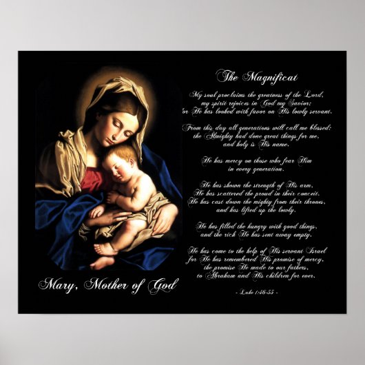 Magnificat - Madonna und Kind Gedicht Poster (Vorne)