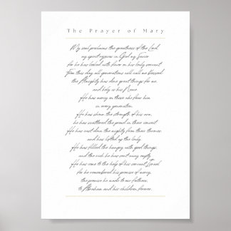 Magnificat Print - 12x18 weiß, Englisch Poster