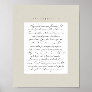 Magnificat Print - Braun, Latein Poster