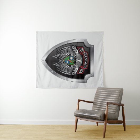 Magnificent 75. Ranger Regimental Scroll Wandteppich (Beispiel (Horizontal))