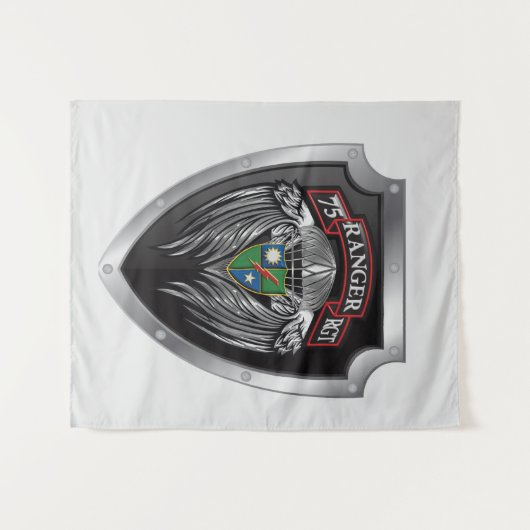 Magnificent 75. Ranger Regimental Scroll Wandteppich (Vorderseite (Horizontal))