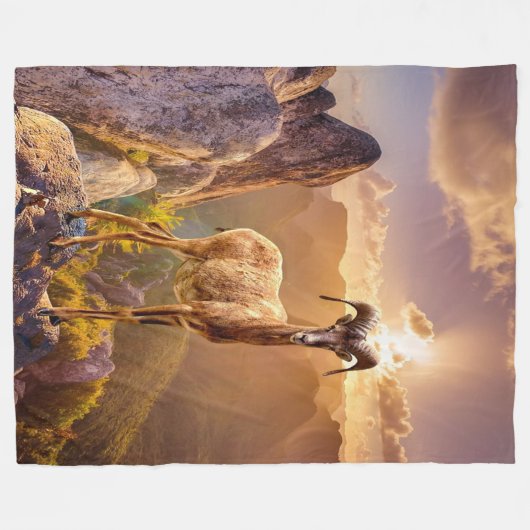 Magnificent Antelope Fleecedecke (Vorderseite (Horizontal))