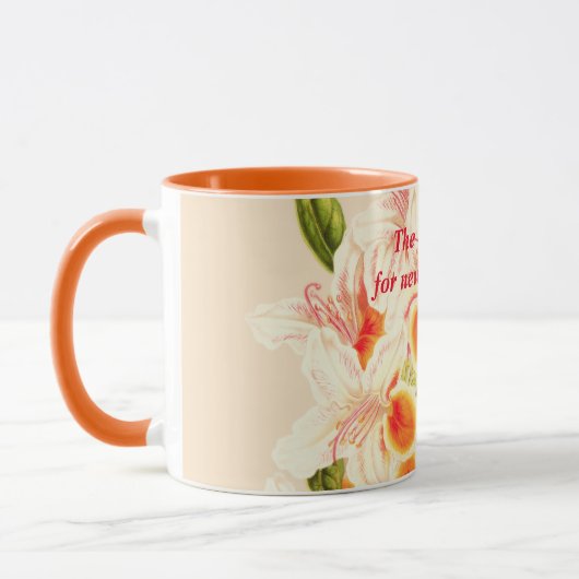 Magnificent azalea, Blumenorange Tasse (Links)