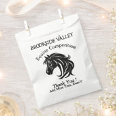 Magnificent Black Horse Head All Custom Text Geschenktütchen (Ausgeschnitten)