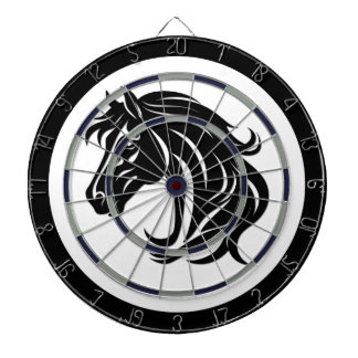 Magnificent Black Horse Head   Dartscheibe