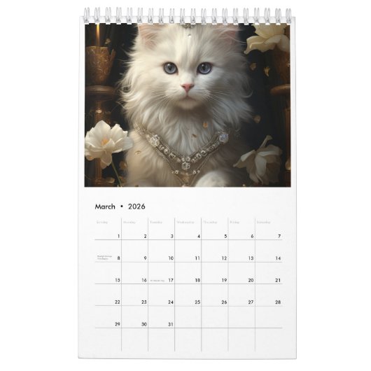 Magnificent Cats Wall Calendar 2024 Kalender (Mär 2026)
