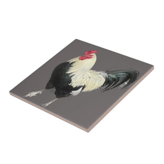 Magnificent Cockerel No. 1 Fliese (Seite)
