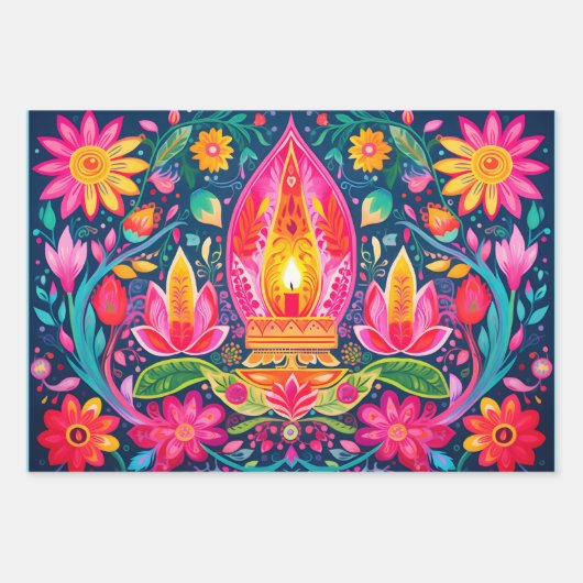 Magnificent Diwali Geschenkpapier Set (Vorderseite 3)