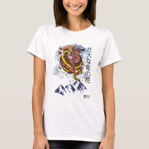 Magnificent Dragon Blume Frauen Weiß T-Shirt