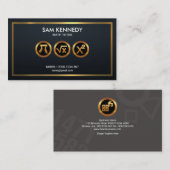 Magnificent Gold Math Icon Symbole Math Tutor Visitenkarte (Vorne/Hinten)