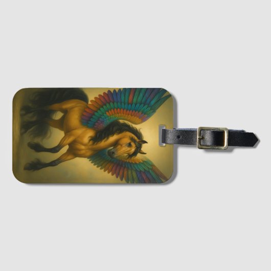 Magnificent Horse With Spectacular Wings Gepäckanhänger (Vorderseite (Horizontal))