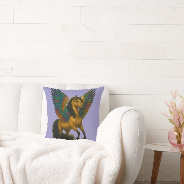 Magnificent Horse With Spectacular Wings Kissen (Liege)