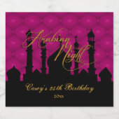 Magnificent Magenta, arabische Nächte Bierflaschenetikett (Einzelnes Label)