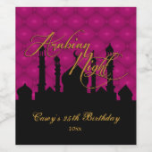 Magnificent Magenta, arabische Nächte Weinetikett (Einzelnes Label)