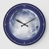 Magnificent Moon Celestial Stars Space Sky Luna Große Wanduhr (Vorderseite)