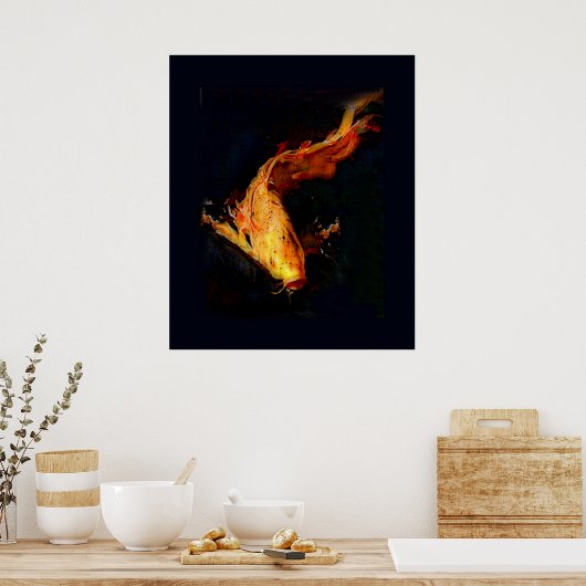 Magnificent Orange Koi Poster (Küche)