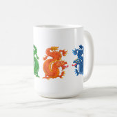 Magnificent Oriental Dragons Kaffeetasse (VorderseiteRechts)