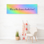 Magnificent Pastel Rainbow Wedding "Forever Love" Banner (Insitu)