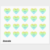 Magnificent Pastel Rainbow Wedding Herz-Aufkleber (Blatt)