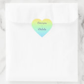 Magnificent Pastel Rainbow Wedding Herz-Aufkleber (Tasche)