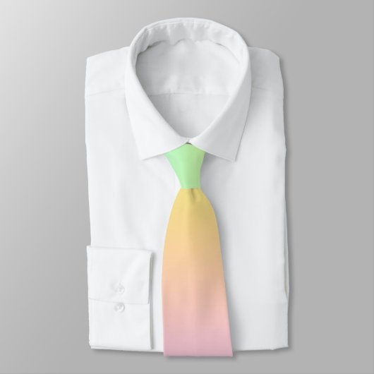 Magnificent Pastel Rainbow Wedding Neck Tie Krawatte (Gebunden)