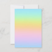 Magnificent Pastel Rainbow Wedding Save The Date (Rückseite)