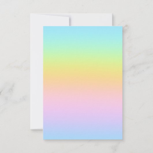 Magnificent Pastel Rainbow Wedding Save The Date (Rückseite)