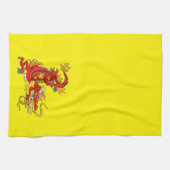 Magnificent Red Imperial Dragon Küchentuch (Horizontal)