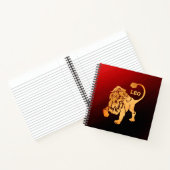 Magnificent Red Leo Zodiac Notizblock (Innenseite)